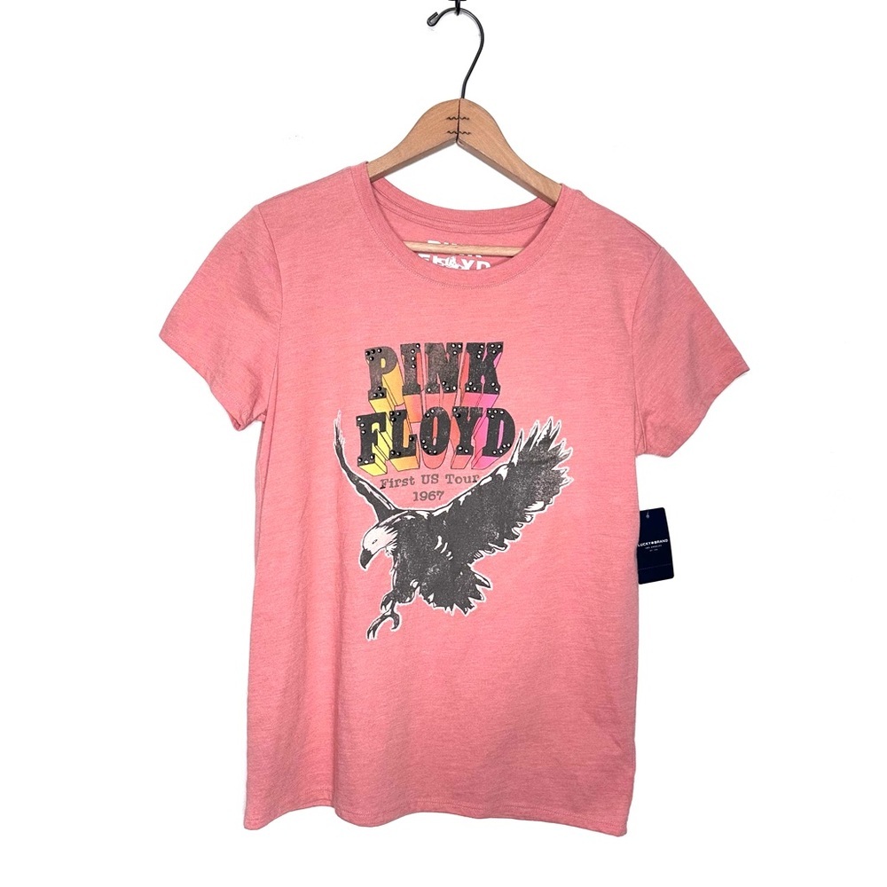 Lucky Brand Pink Floyd First US World Tour 1967 Studded Tee Shirt Size Small NWT